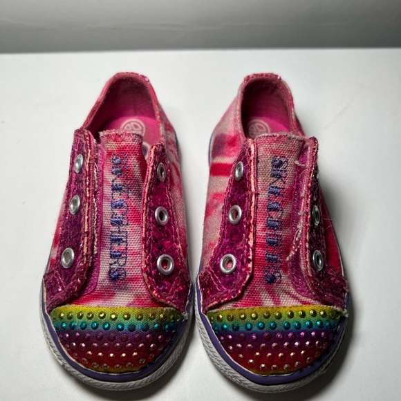 Twinkle Toes Pink Rainbow Sneakers kids 5 - Picture 3 of 5